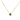 Pear Emerald Bezel Gold Necklace