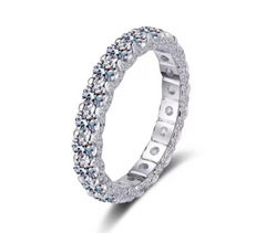 Moissanite Round Eternity Band