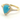 Turquoise Pear Pave Ring