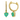 Emerald Heart Diamond Gold Hoop 14k