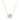 Sideway Pear Bezel Zircon Gold Necklace 14k
