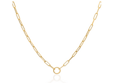 Round Lock Gold Chain 14k