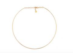 Thin Gold Omega Choker 14k (1.2mm)