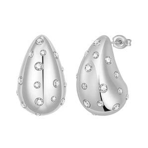 Silver Pave Dupe Earrings