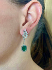 Emerald & Diamond Earrings
