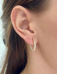 1Ct Diamond Hoop 14K