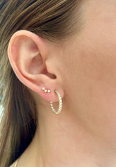 Tiny Star with Zircon Gold 14k