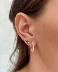 Round Emerald Yellow Gold 14k