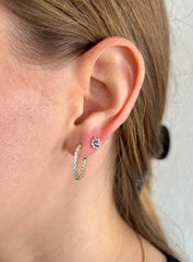 Mini Lilac Flower Piercing 14K