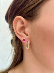 Mini Ruby Square 14K