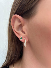 Mini Emerald Drop Piercing 14K