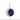 Blue Half Moon Charm 14k