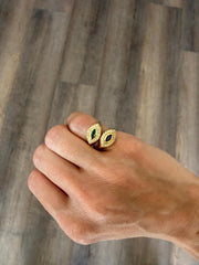 Eye Pinky Gold Ring 14k