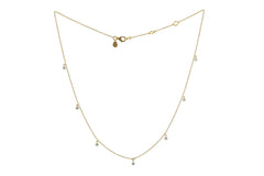 Loose Diamond Gold Necklace 18k