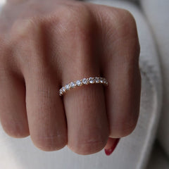 Full Eternity Lab Diamond Gold Band 14k