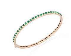 Emerald Gold Bangle 14k