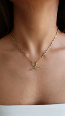 T Necklace Yellow Gold 14k