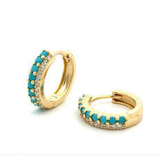 Double Row Turquoise Hoop