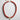Oval Bezel Charm Red Beaded Necklace