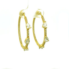 Triple Diamond Hoop