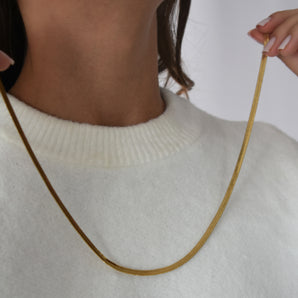 Metallic Gold Snake Necklace