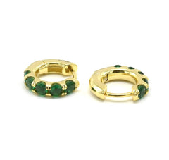 Emerald Bold Gold Hoop
