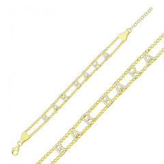 Double Chain Name Bracelet