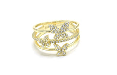 Triple Butterfly Ring