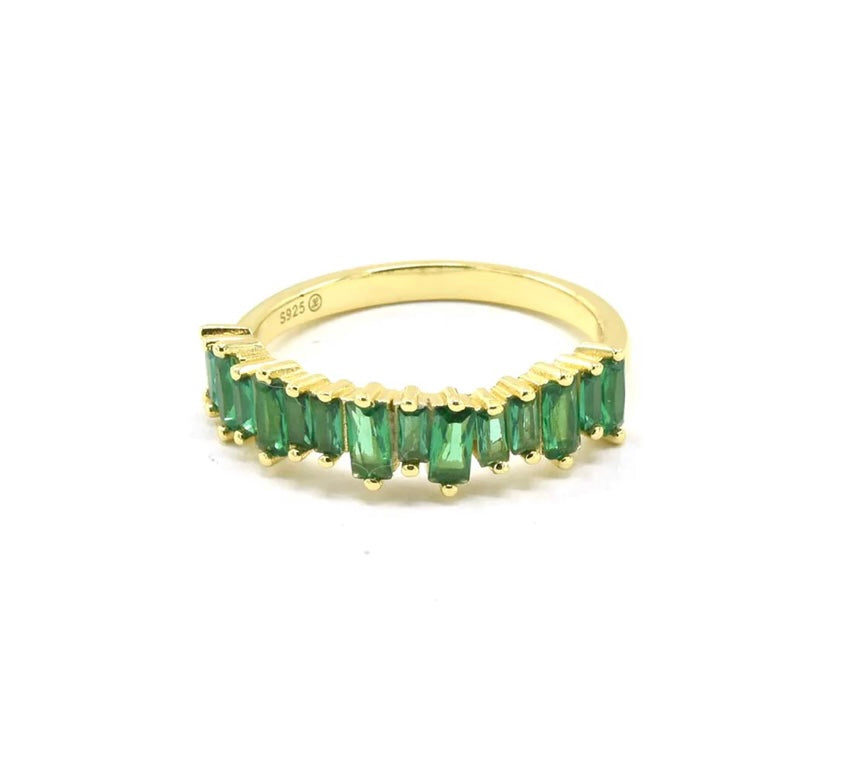 Half Emerald Baguettes Ring – lumai joyeria