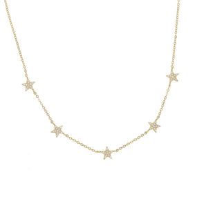 Diamond 5 Stars Necklace
