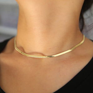 Metallic Gold Snake Necklace