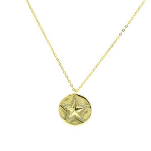 Circle Star Charm Necklace