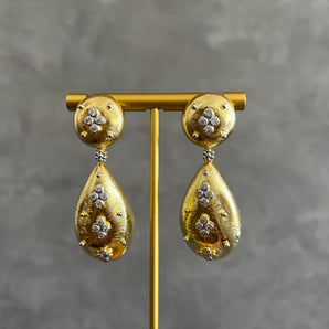 Solid Gold Drop Earrings