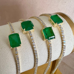 Formal Emerald Tennis Bracelet