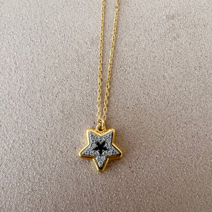 Double Gold and Silver Star Necklace