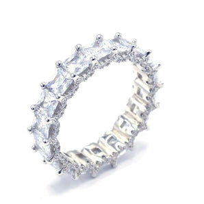 Princess Cut Silver Ring