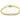 Gold Tennis Bracelet with White Stone